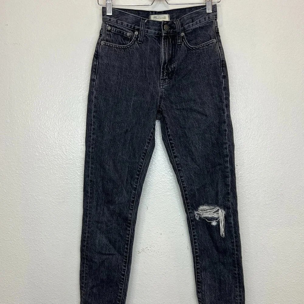 Madewell The Perfect Vintage‎ Jean in Roxstone Wash Knee-Rip Edition Size 24